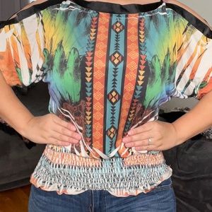 Colorful pattern blouse